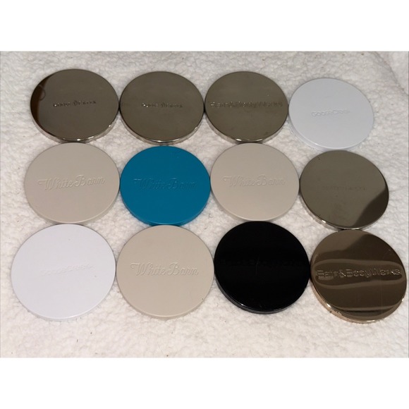 Bath & Body Works Other - 12 Bath & Body Works 3 Wick Candle Metal Jar Decorative Lids Lid Goose Creek‎